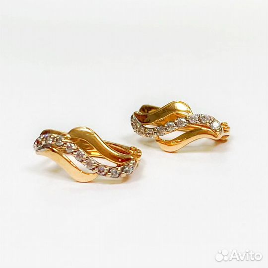 Серьги Золото 585 Красный 1,56г