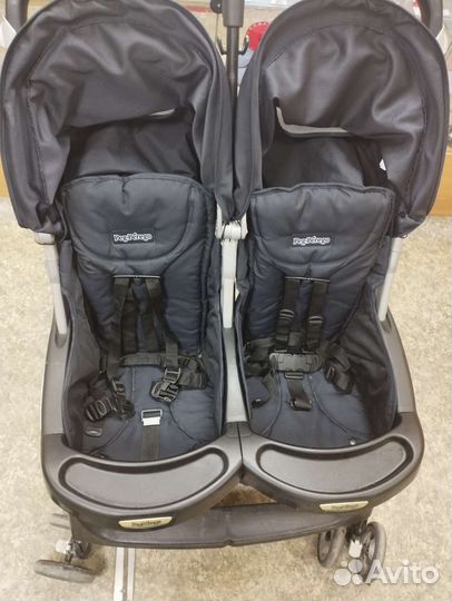 Коляска для двойни/погодок peg perego aria twin