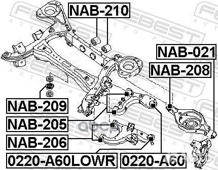 Сайленблок заднего дифференциала (nissan pathfi