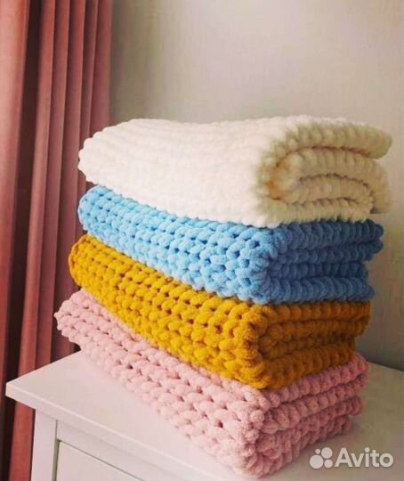 Плед детский вязаный ручная работа