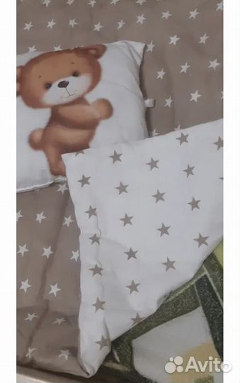 Комплект бортиков в кроватку с постельным бельём