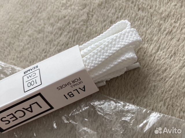 Шнурки для обуви белые плоские 100 см Albi