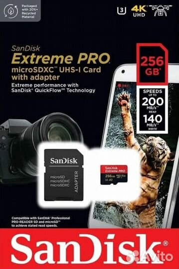 Карта памяти Microsdxc 256GB SanDisk Extreme Pro