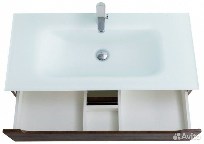 Тумба с раковиной BelBagno Etna H60-100-BB1010/465-LV-VTR-BO Rovere Moro