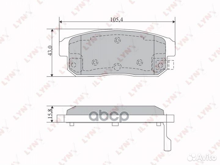 Колодки тормозные задние BD5719 lynxauto