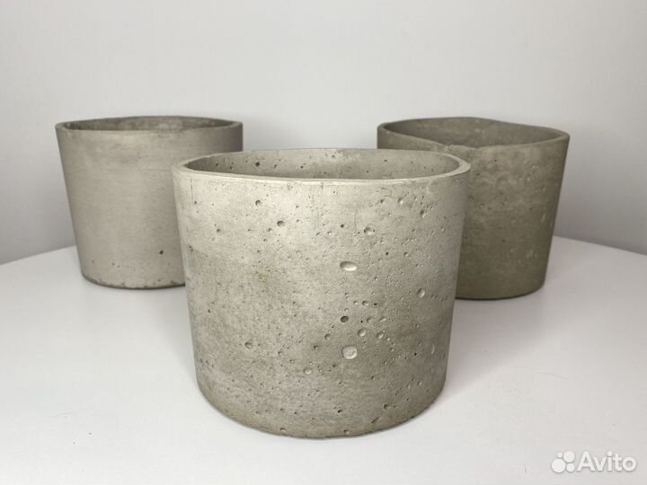 Кашпо из бетона брак