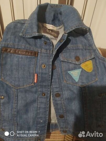 Джинсовый жилет для мальчика,116