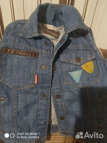 Джинсовый жилет для мальчика,116