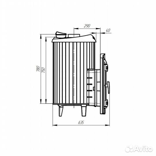 Печь Для Бани Атмосфера L+ ктт ламели «Россо Леван