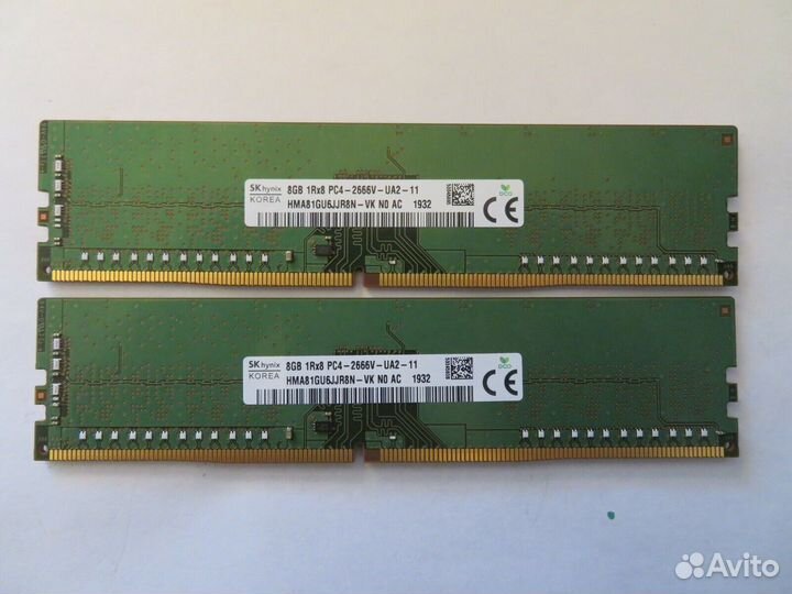 Оперативная Память Hynix 16GB DDR4 2x8GB 2666 Mhz