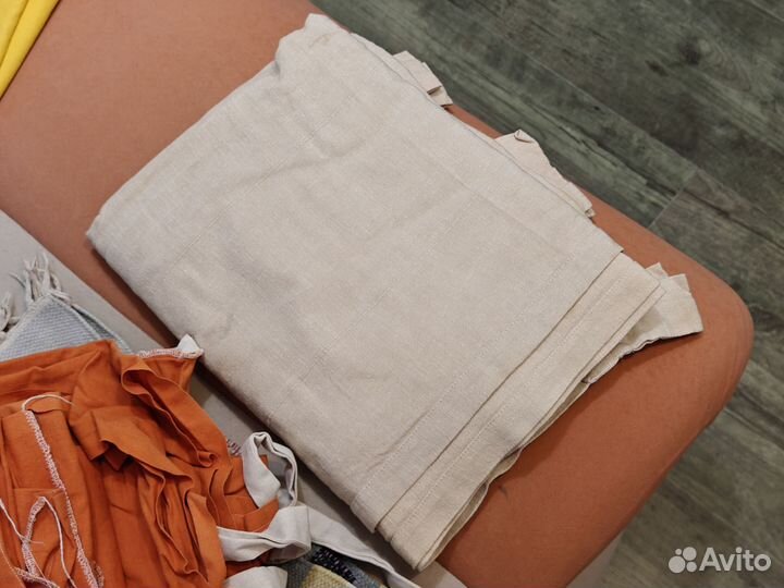 Шторы льняные бу
