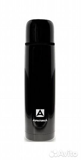 Термос для напитков Арктика 102-1000, 1 л, черный