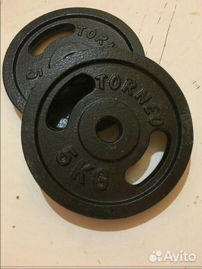 Блины Torneo стальные 5 кг - 4 шт