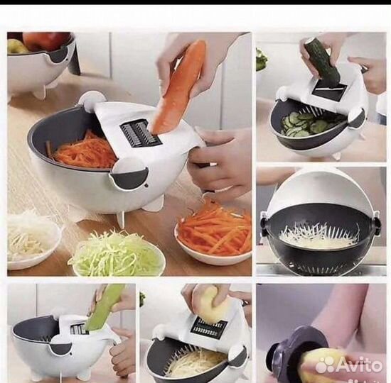 Овощерезка Beemsk 6 в 1 с друшлагом