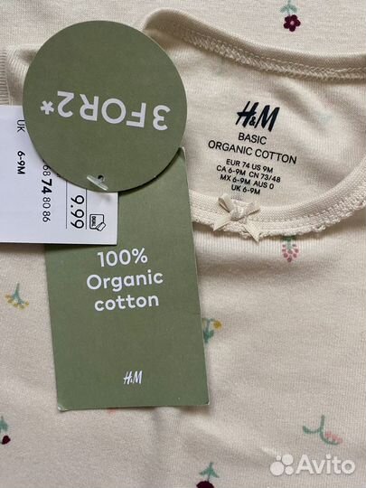 Боди на девочку H&M 74 92