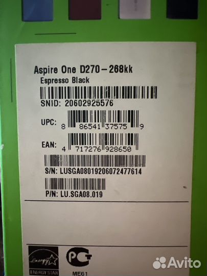 Нетбук acer aspire one