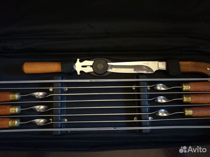 Шампурный набор кизляр № 3, AUS-8, орех