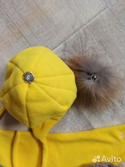 Шапочка зимняя 40-42 и снуд, 3-6 мес