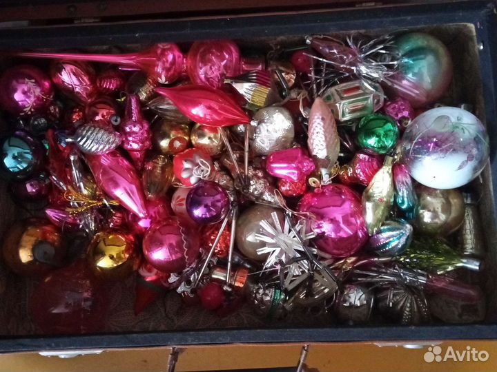 Елочные украшения игрушки СССР 2 чемодана