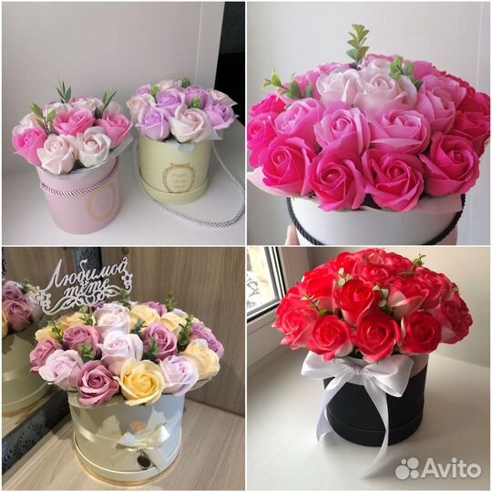 Букет из мыльных роз