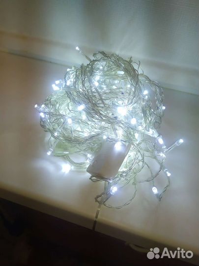 Гирлянда-штора 3*2 метра, холодный белый