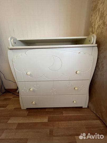Детская кроватка+комод пеленальный