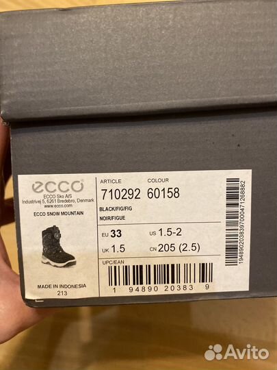 Продается Зимние ботинки ecco