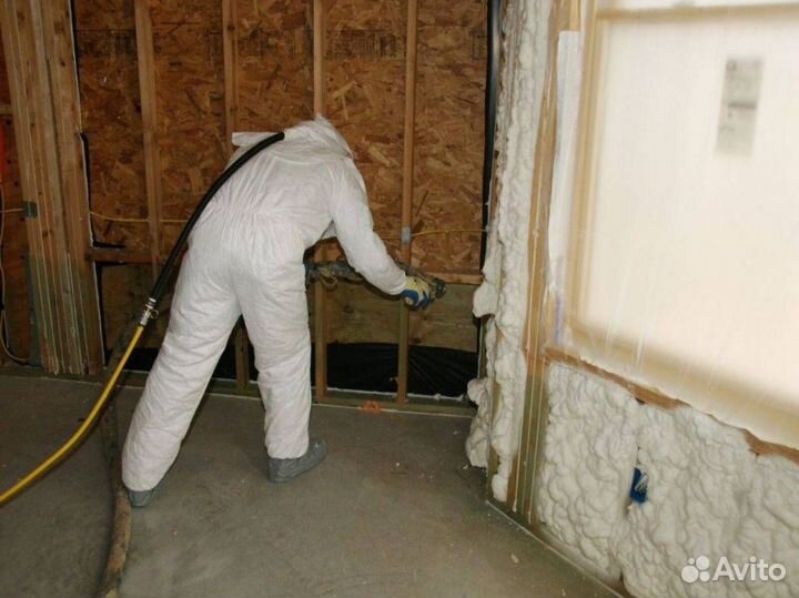 Утепление напылением ппу от 100 м.кв