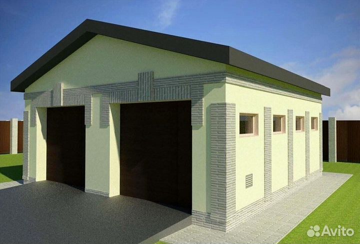 Гараж из газобетона с утеплением для авто