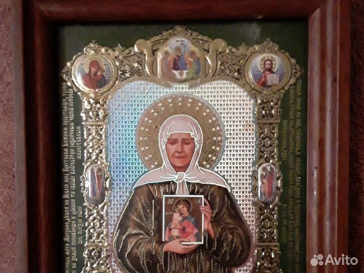 Икона в рамке.стекло