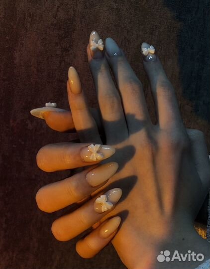 Наращивание ногтей, гель лак, крейзи маникюр