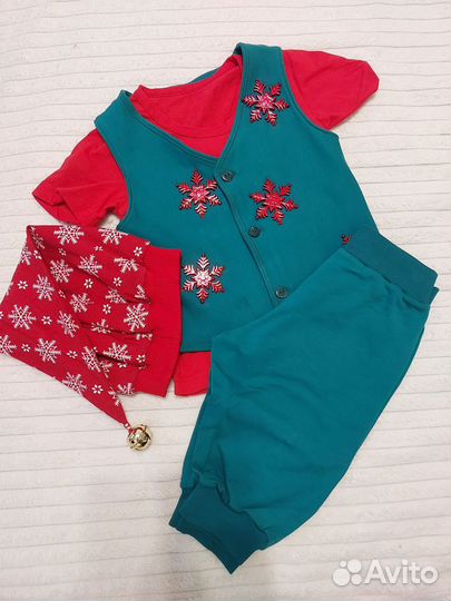 Новогодний костюм Гном гномик для мальчика 98