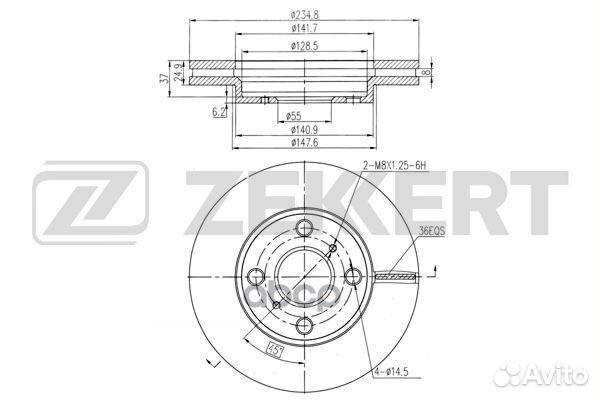 Диск торм. перед. Toyota Probox (P50) 02- bs-59