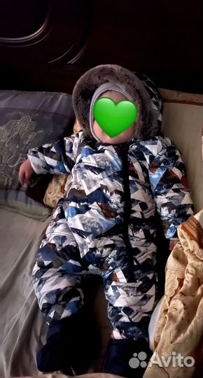 Зимний комбинезон для мальчика 74