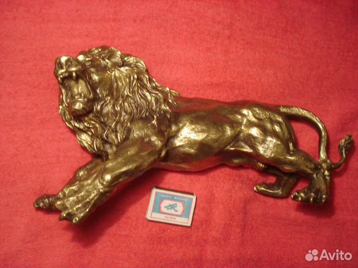 Лев Бронзовый из Бронзы Англия Большой 40см Бюст