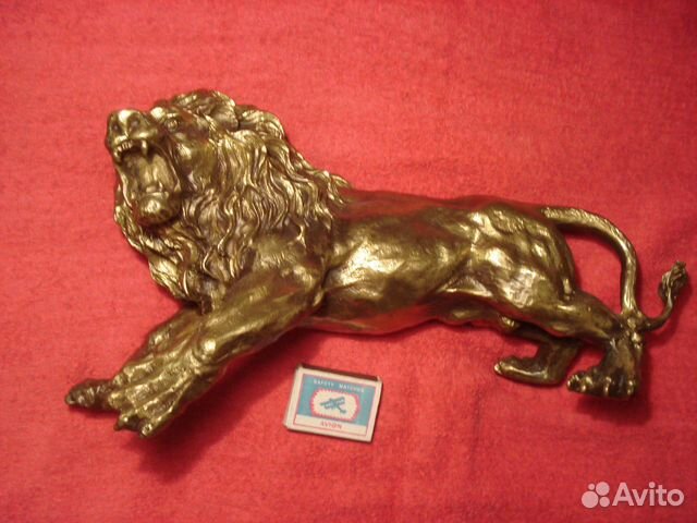 Лев Бронзовый из Бронзы Англия Большой 40см Бюст