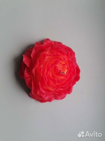 Свеча пион, ручная работа