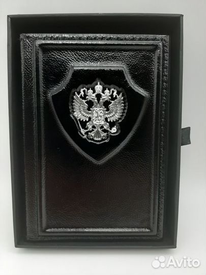 Обложка на паспорт (серебряный герб)