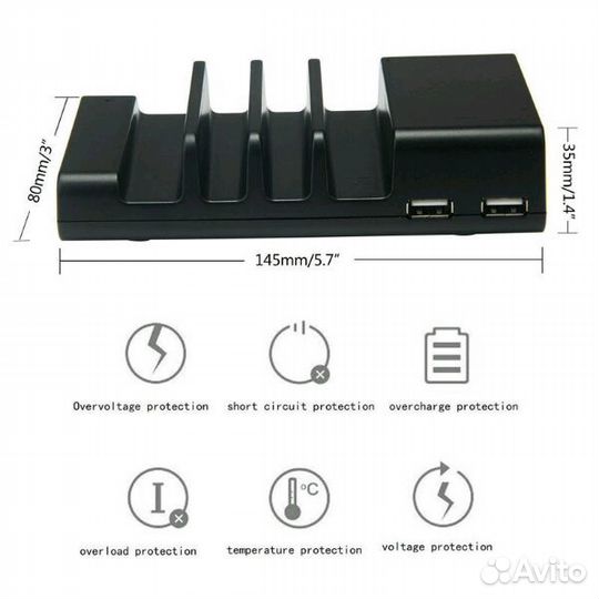 Зарядная станция - подставка (4 USB) Charger Doc