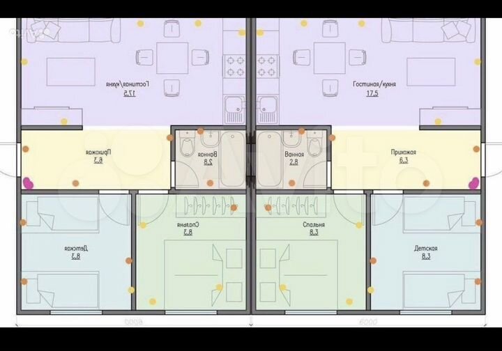 Дом 100 м² на участке 7 сот.