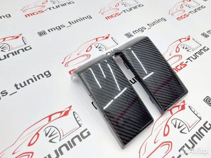 Клыки переднего бампера G63 AMG w464 карбон