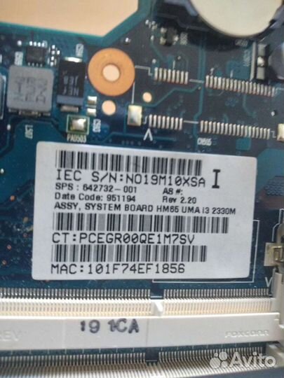 Материнская плата hp dv4-2100