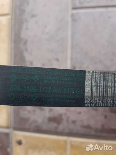 Оригинальный приводной ремень на Рено 6рк1199