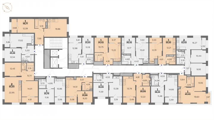 1-к. квартира, 48,7 м², 14/22 эт.
