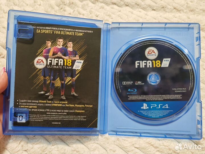 Диск Fifa 18 на ps4
