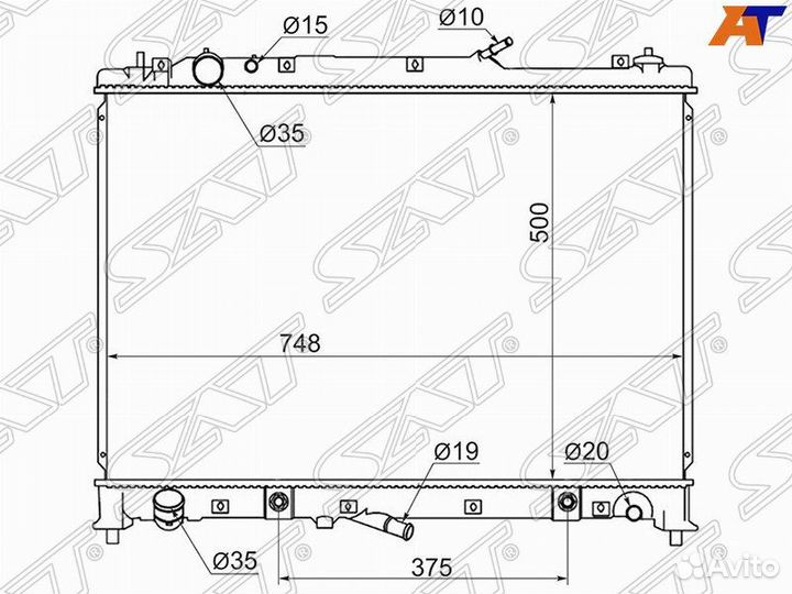 Радиатор mazda CX-9 07