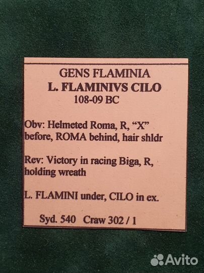Монета Римская республика (flaminia)