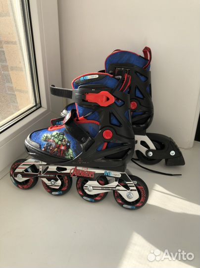 Ролики Marvel + защитная экипировка+ сумка 31-36