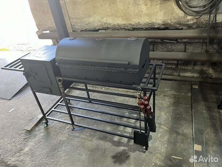 Мангал с печкой на колесах