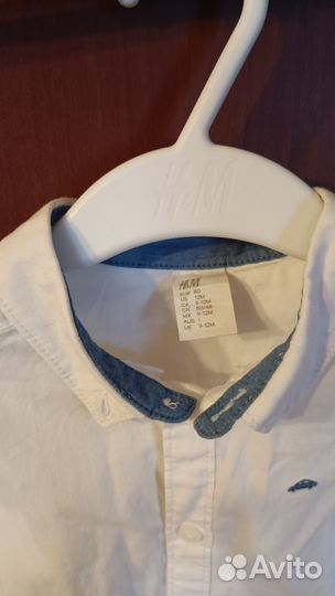 Рубашка детская белая h&m